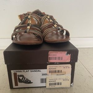 Louis Vuitton Liana Flat Leather Sandal Size 38 (US 8)